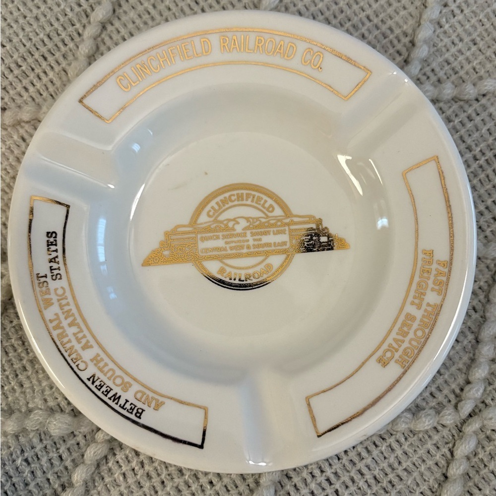 Vintage ClinchField Railroad Co. by Royal China 22K Gold